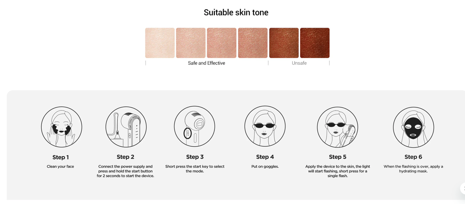 blacken pro dpl photofacial skincare device