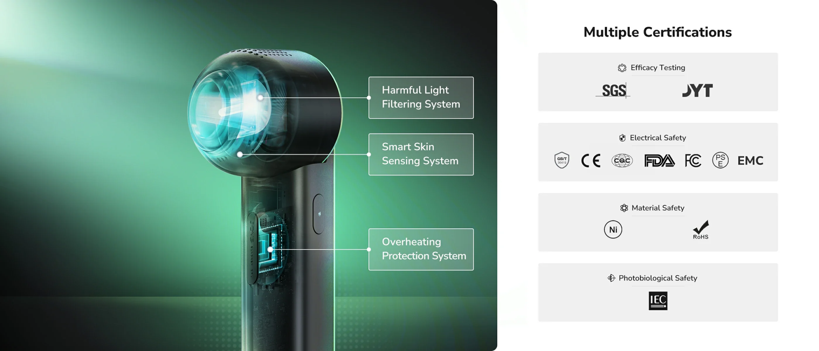 blacken pro dpl photofacial skincare device